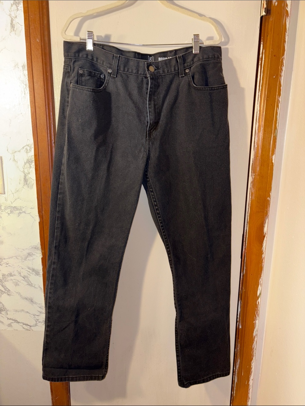 George Men's Black Straight-Leg Jeans